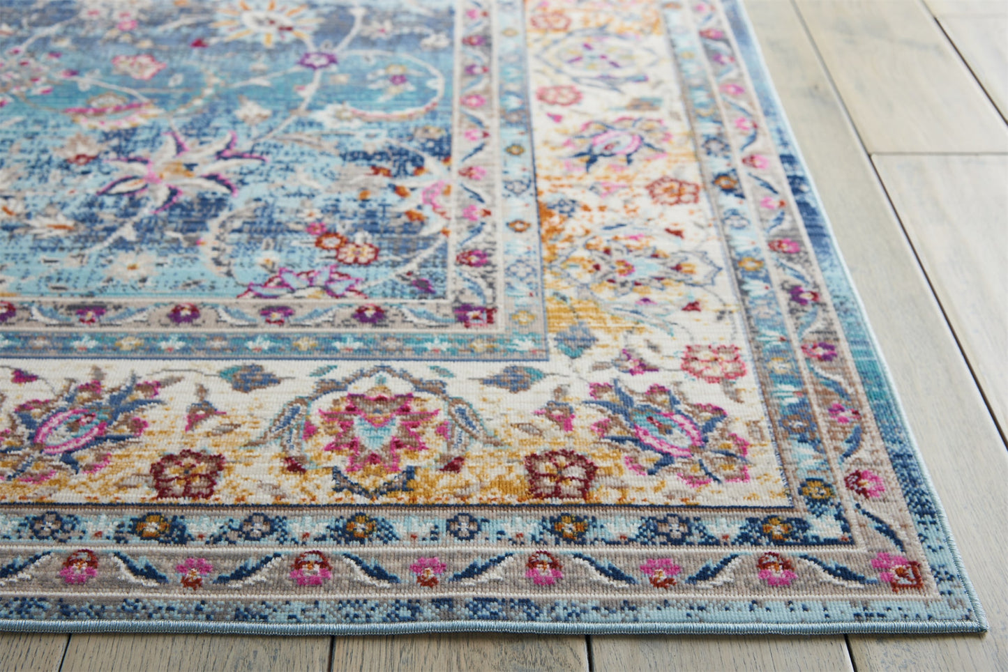 aRmanica VINTAGE KASHAN BLUE RUG by NOURISON