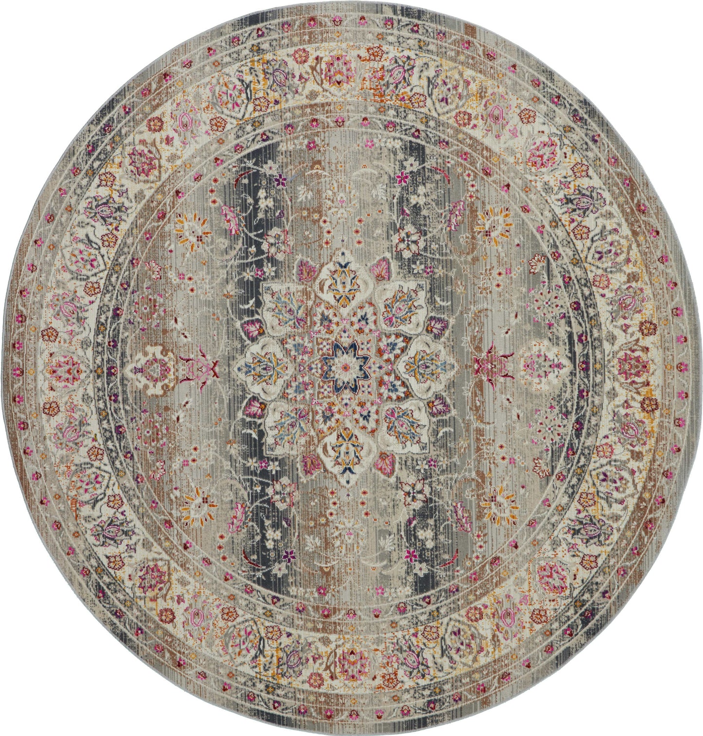 aRmanica VINTAGE KASHAN GREY RUG by NOURISON