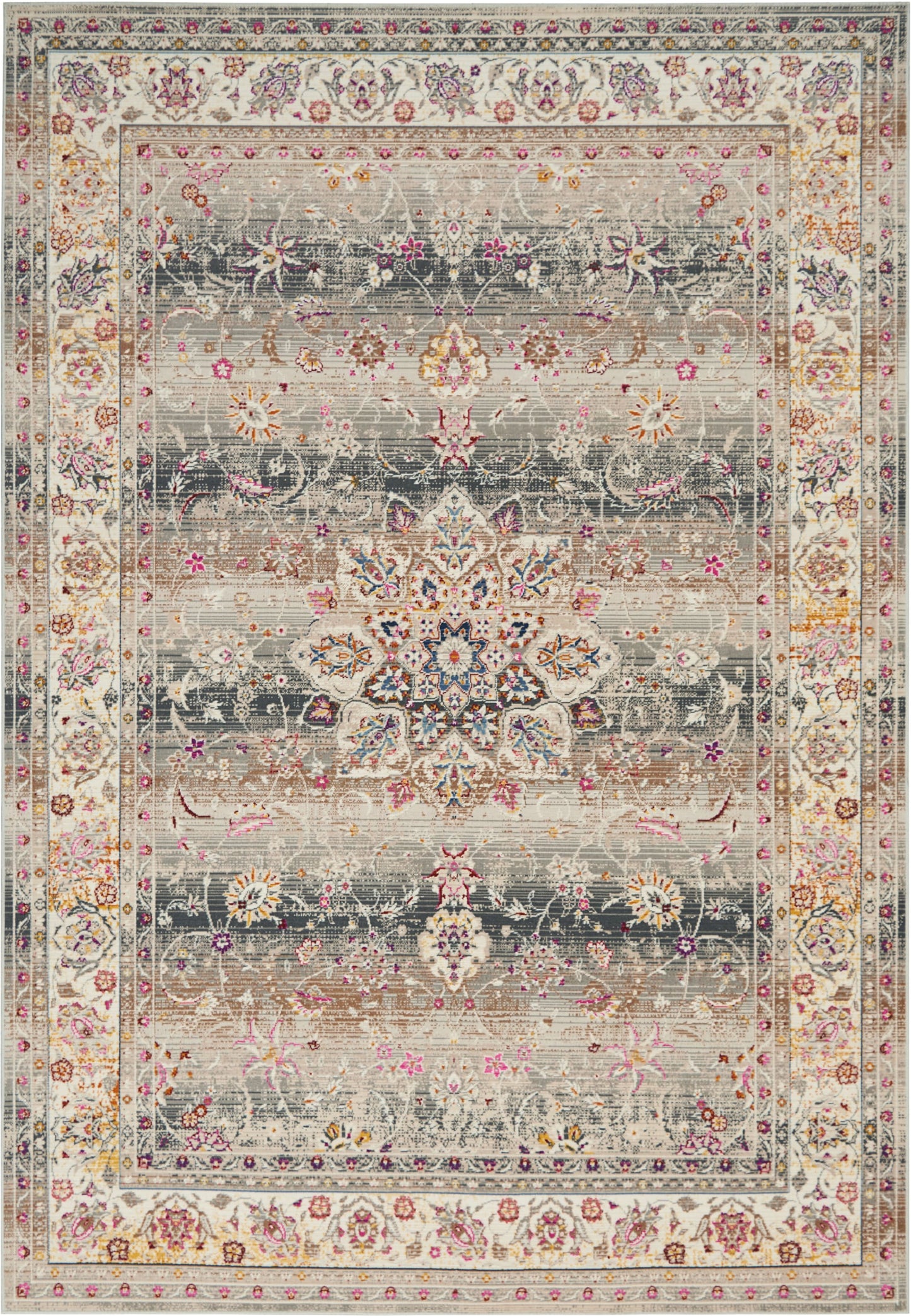 aRmanica VINTAGE KASHAN GREY RUG by NOURISON