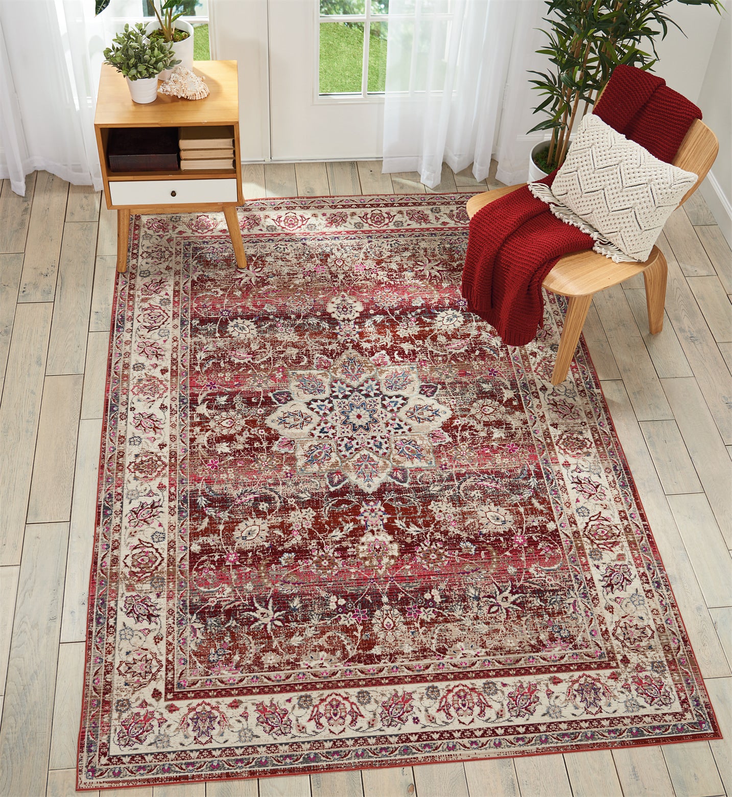 aRmanica VINTAGE KASHAN RED RUG by NOURISON