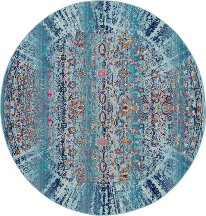 aRmanica VINTAGE KASHAN BLUE RUG by NOURISON