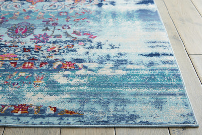 aRmanica VINTAGE KASHAN BLUE RUG by NOURISON