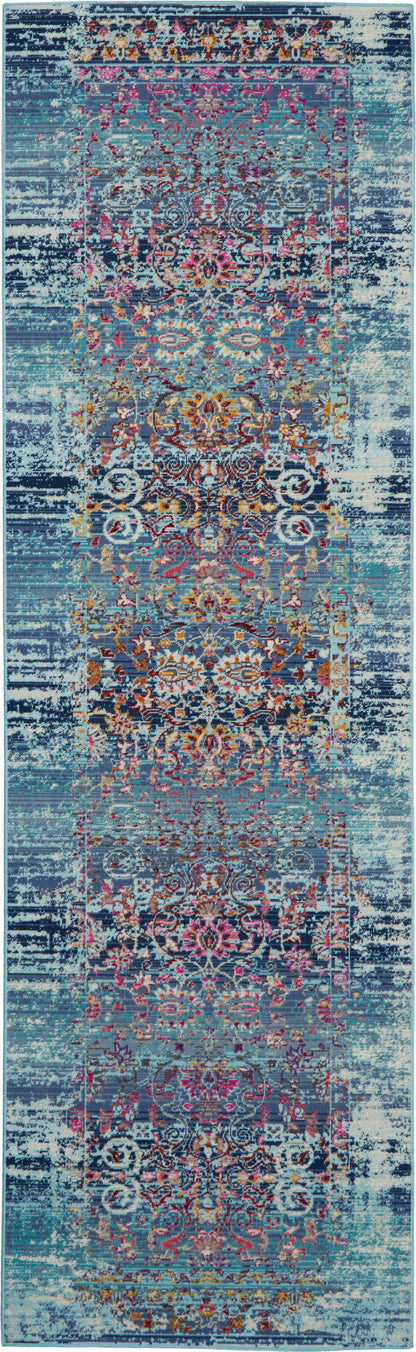 aRmanica VINTAGE KASHAN BLUE RUG by NOURISON