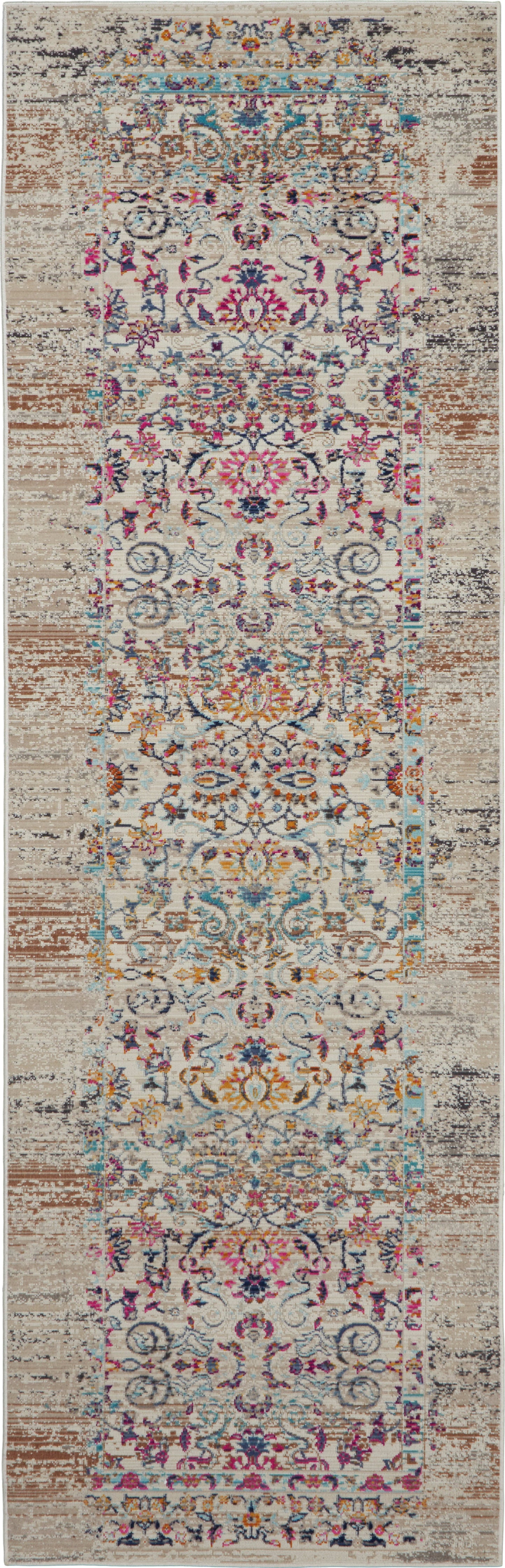 aRmanica VINTAGE KASHAN IVORY RUG by NOURISON