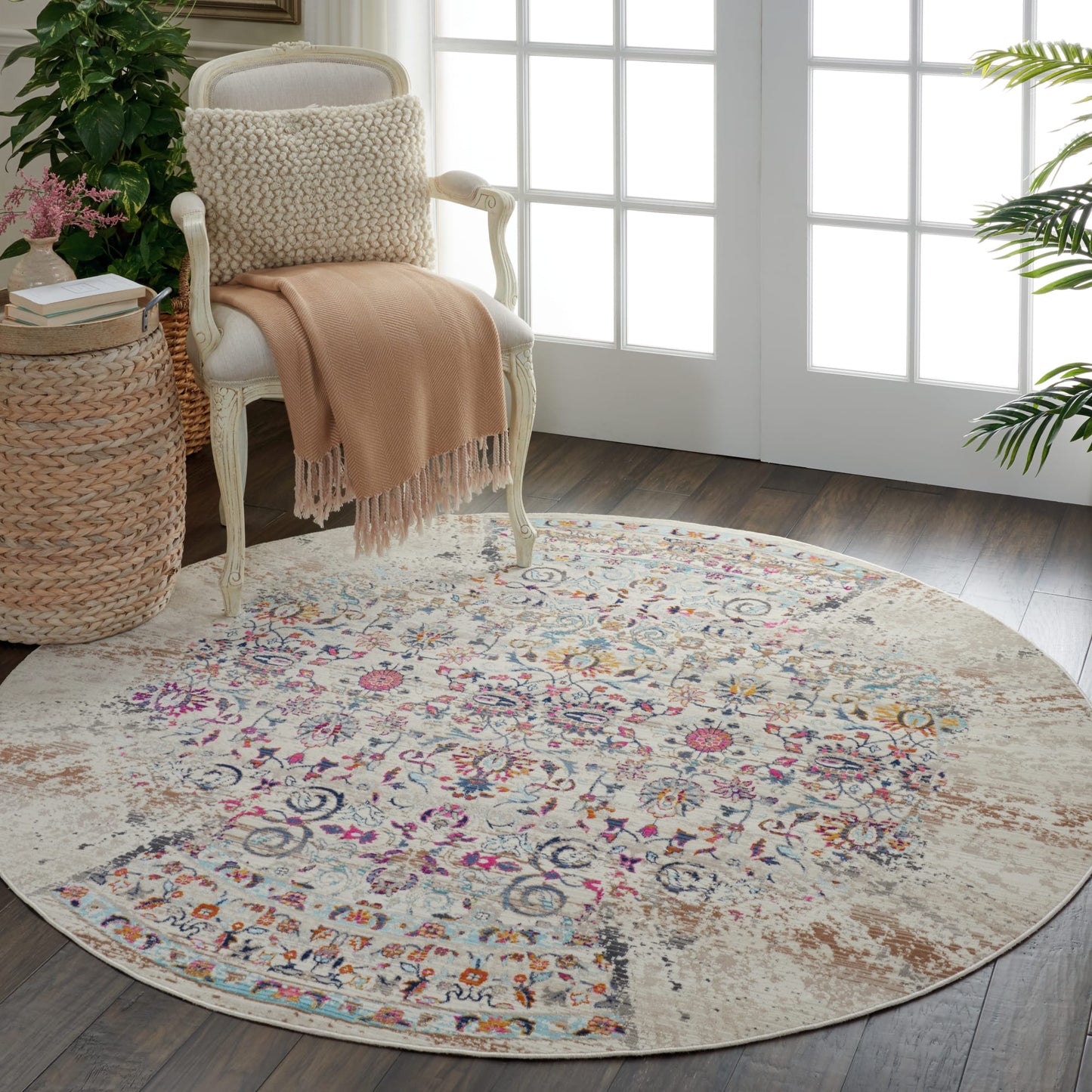 aRmanica VINTAGE KASHAN IVORY RUG by NOURISON