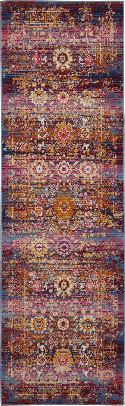 aRmanica VINTAGE KASHAN RED/MULTI COLOUR RUG by NOURISON