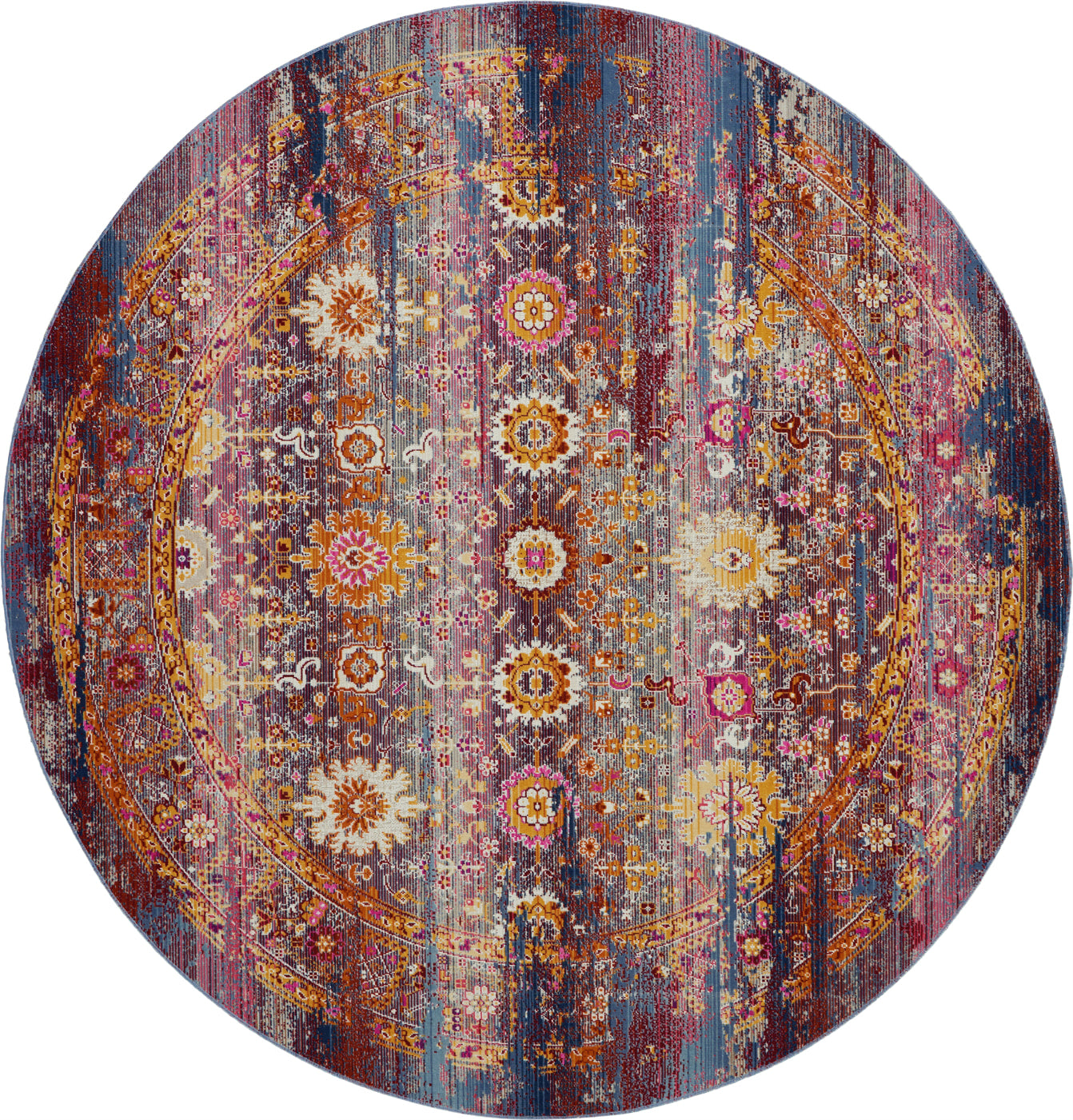 aRmanica VINTAGE KASHAN RED/MULTI COLOUR RUG by NOURISON