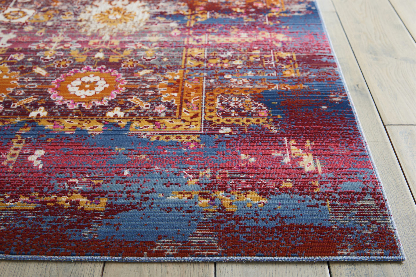 aRmanica VINTAGE KASHAN RED/MULTI COLOUR RUG by NOURISON