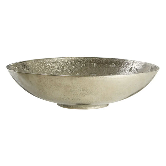 aRmanica CHELSEA LARGE NICKEL FINISH BOWL