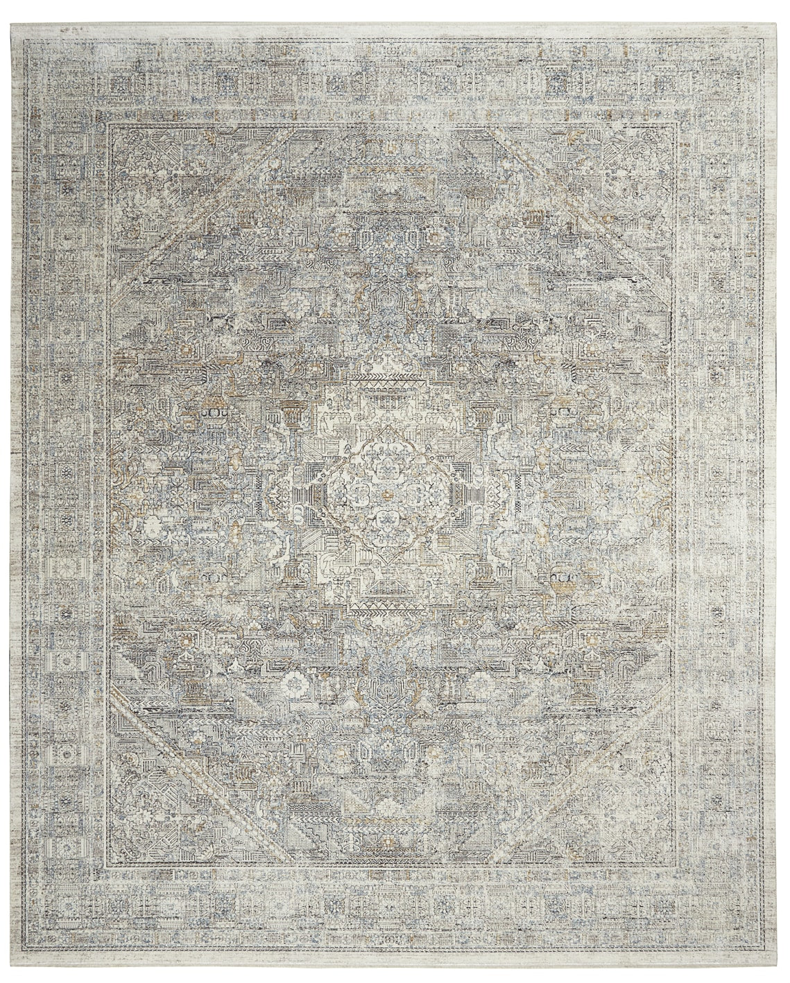 aRmanica STARRY NIGHTS CREAM LIGHT BLUE RUG by NOURISON