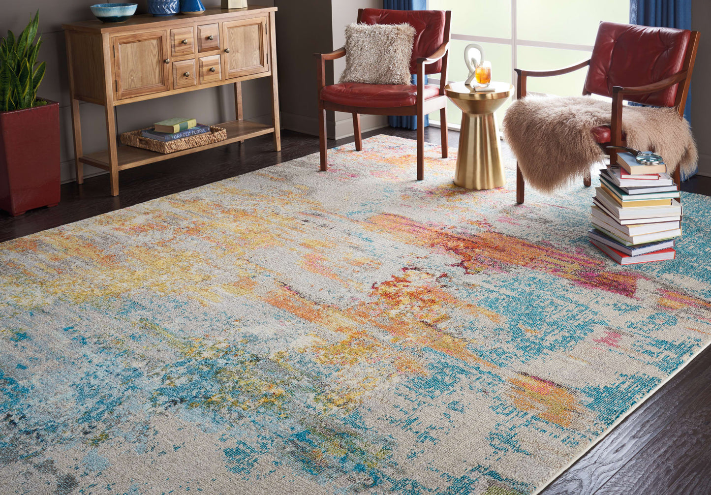 aRmanica CELESTIAL MULTI COLOUR RUG by NOURISON