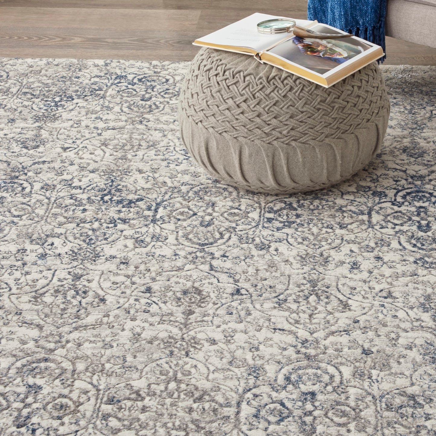 aRmanica ROYAL TERRACE BEIGE BLUE RUG by NOURISON