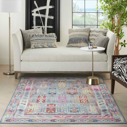 aRmanica VINTAGE KASHAN GREY/MULTI COLOUR RUG by NOURISON