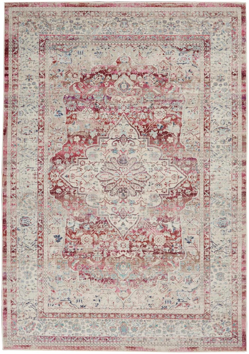 aRmanica VINTAGE KASHAN RED IVORY RUG by NOURISON