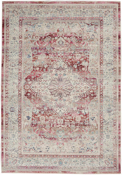 aRmanica VINTAGE KASHAN RED IVORY RUG by NOURISON