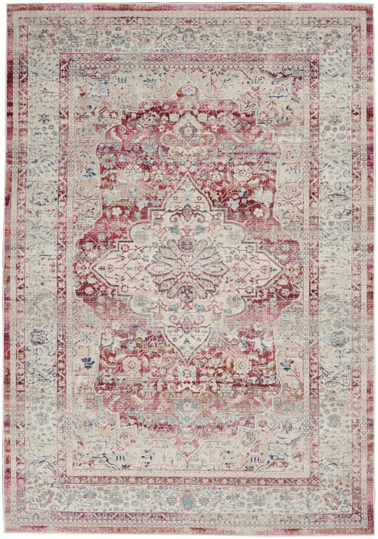 aRmanica VINTAGE KASHAN RED IVORY RUG by NOURISON