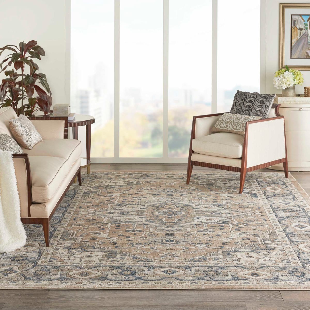 aRmanica QUARY BEIGE/GREY RUG by NOURISON