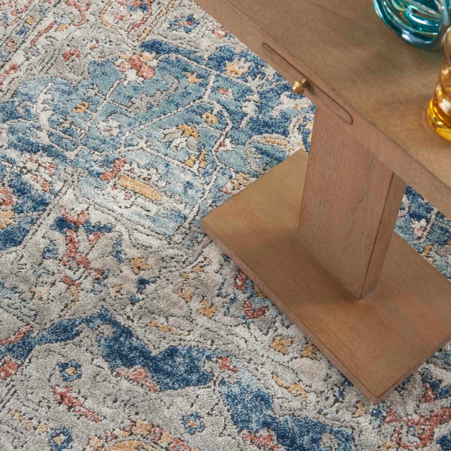 aRmanica QUARY IVORY BLUE RUG by NOURISON