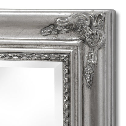 aRmanica Baroque Slimline Antique Silver Full Length Mirror