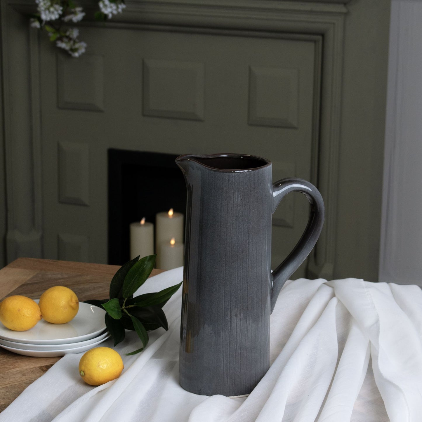 aRmanica Grey Ceramic Display Jug