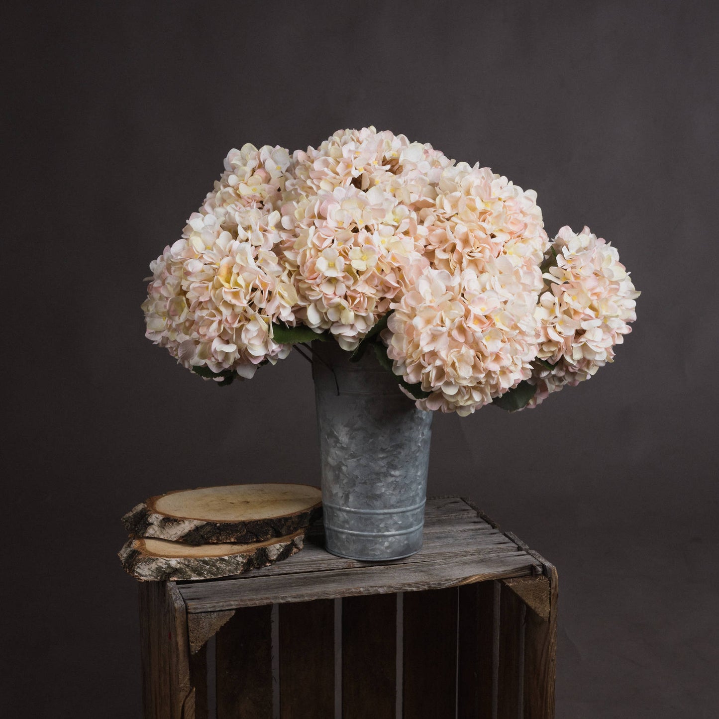 Autumn White Hydrangea 6 Individual Stems