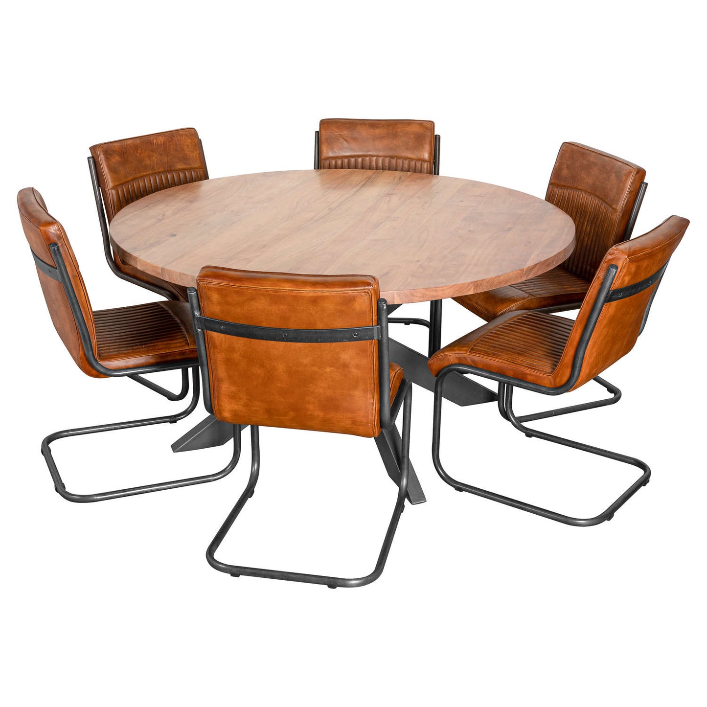 aRmanica Acacia wood Large Round Dining Table