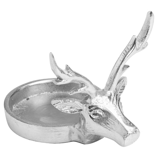 aRmanica Farrah Collection Silver Stag Candle Holder