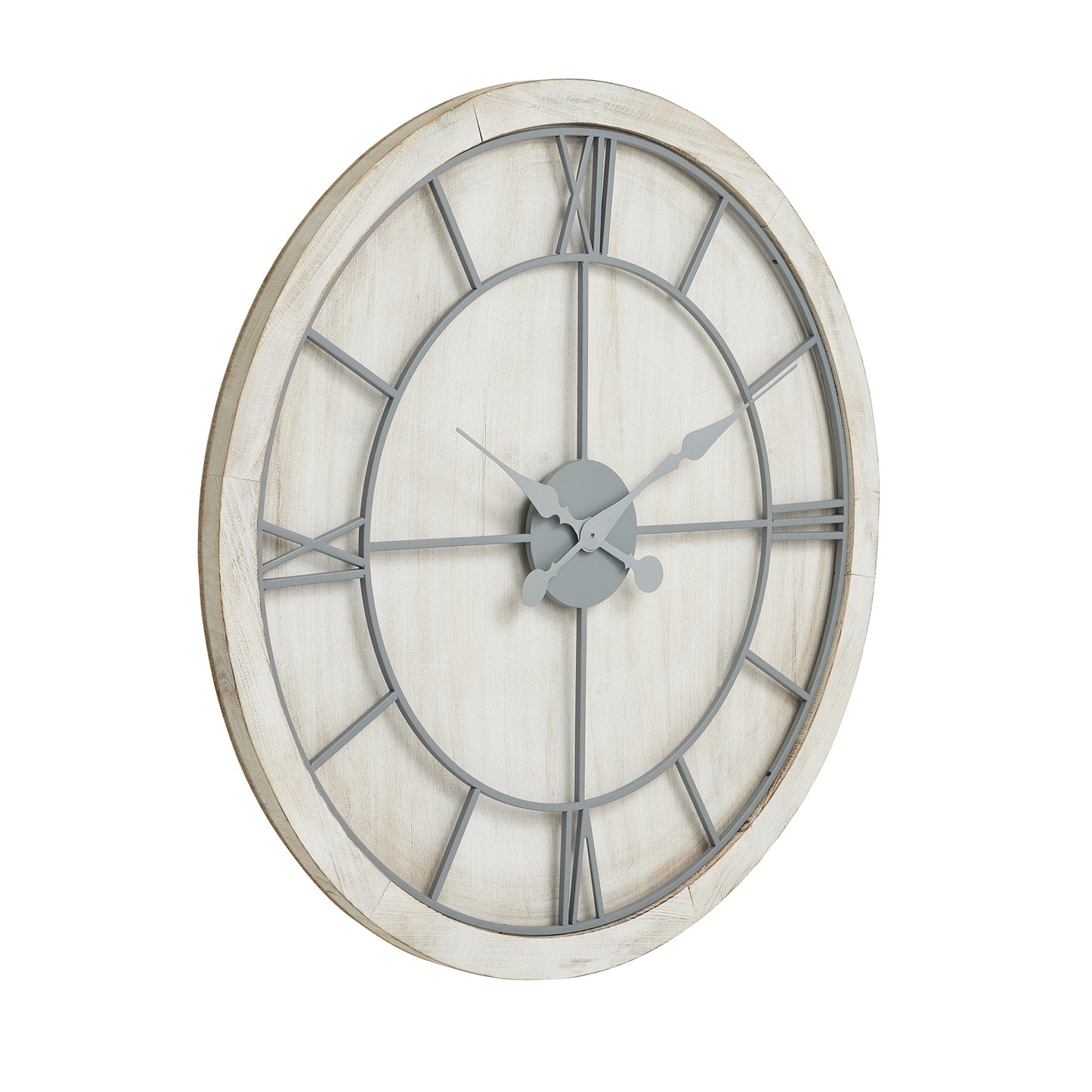 aRmanica Williston White Round Large Wall Clock