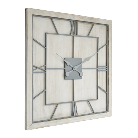 aRmanica Williston White Square Large Wall Clock