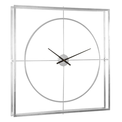 aRmanica CHELSEA LARGE SILVER METAL WALL CLOCK