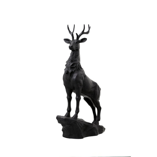 aRmanica Large Black Standing Stag Ornament