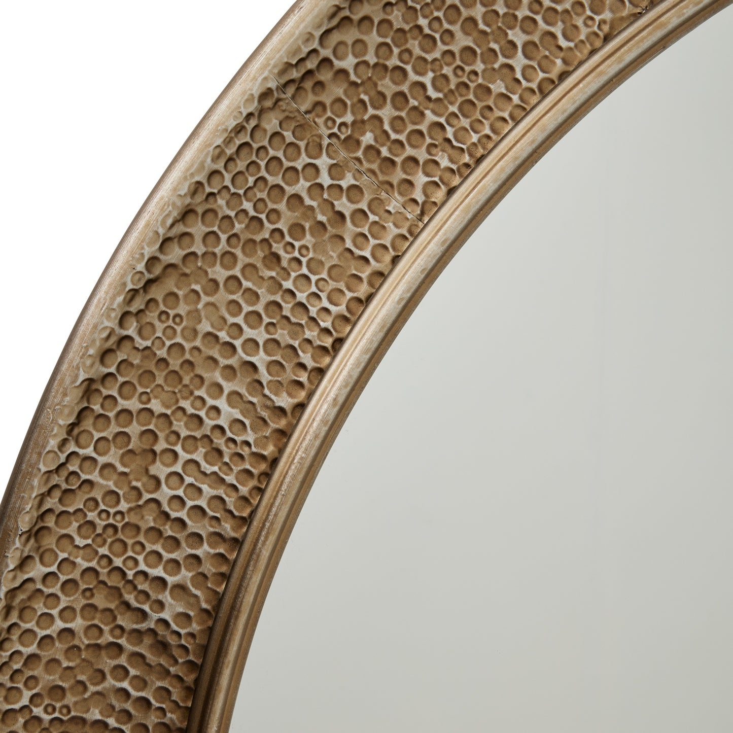 aRmanica Hammered Large Brass Wall Mirror