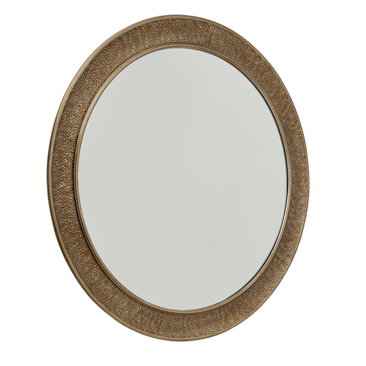 aRmanica Hammered Large Brass Wall Mirror