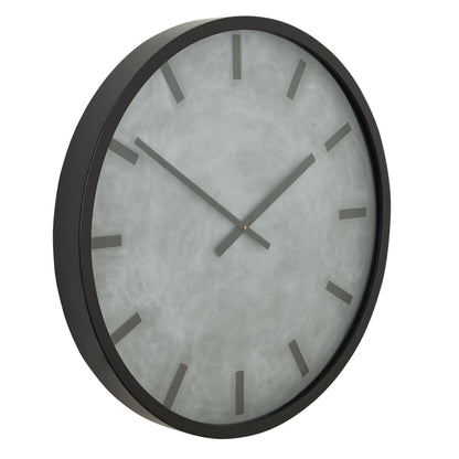 aRmanica Large Concrete Effect Station Clock