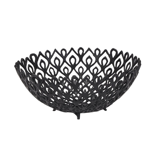 aRmanica Black Cast Large Lattice Bowl