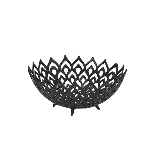 aRmanica Black Cast Lattice Bowl