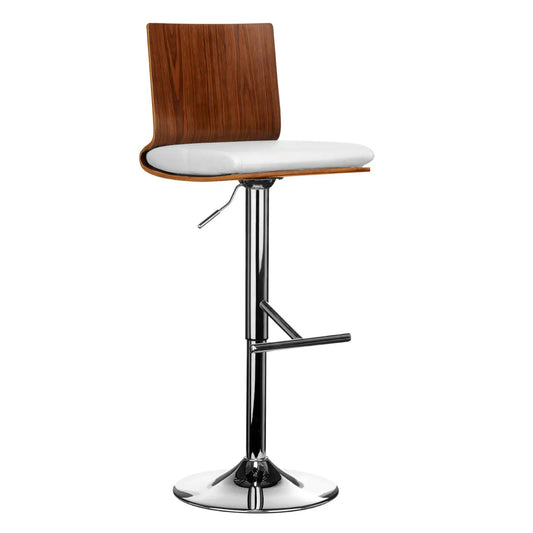 aRmanica WALNUT AMIANO BAR CHAIR WITH SQUARE BACK