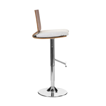 aRmanica WALNUT AMIANO BAR CHAIR WITH SQUARE BACK