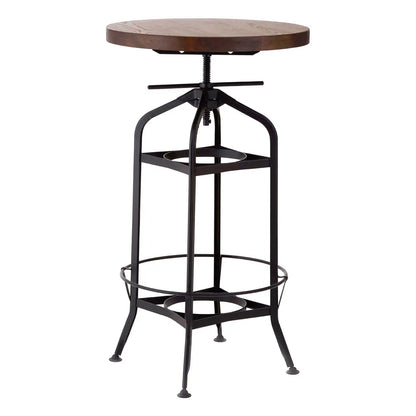 aRmanica NEW CENTARY WWALNUT AND BLACK METAL BAR TABLE