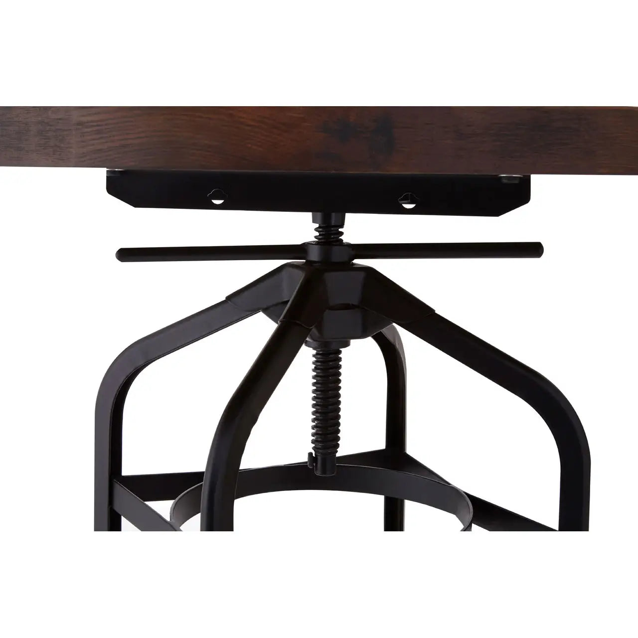 aRmanica NEW CENTARY WWALNUT AND BLACK METAL BAR TABLE