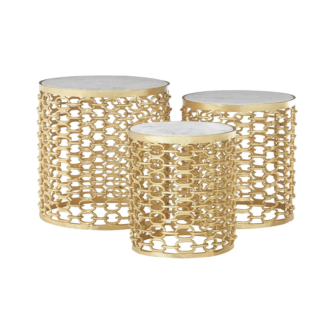 aRmanica TEMPLAR ALUMINIUM SIDE TABLES - SET OF 3