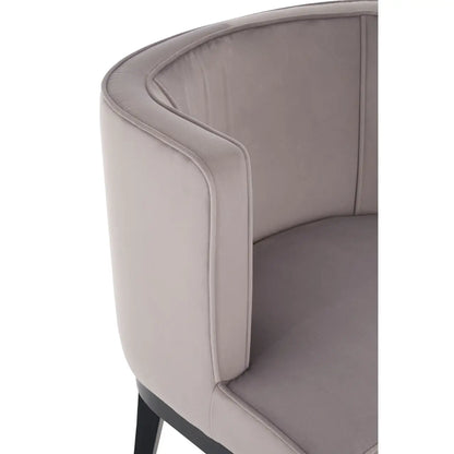 aRmanica LAXSTO LIGHT GREY VELVET CHAIR