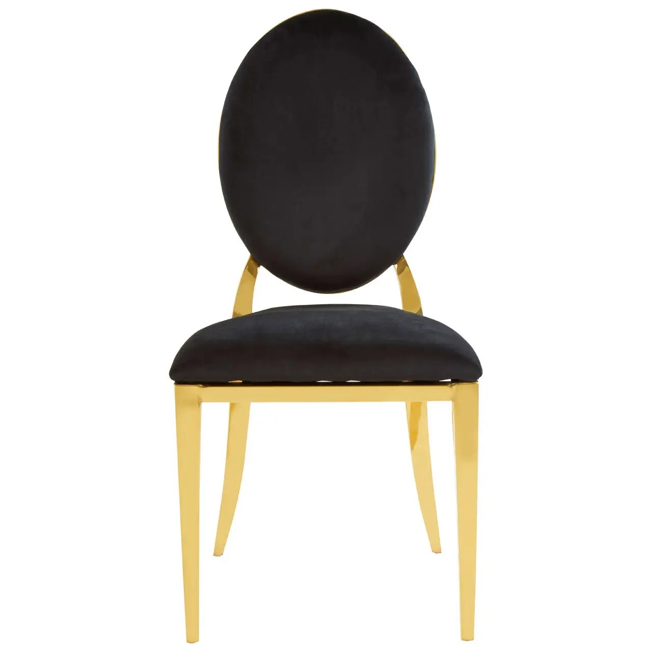 aRmanica SARINA STACKABLE GOLD FINISH DINING CHAIR  X2