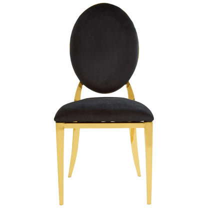 aRmanica SARINA STACKABLE GOLD FINISH DINING CHAIR  X2