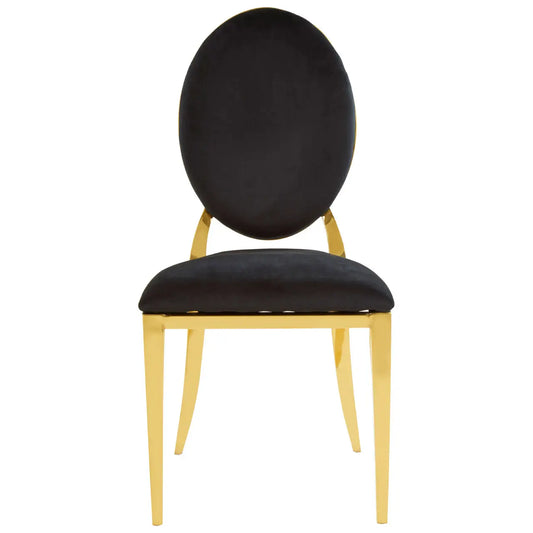 aRmanica SARINA STACKABLE GOLD FINISH DINING CHAIR  X2