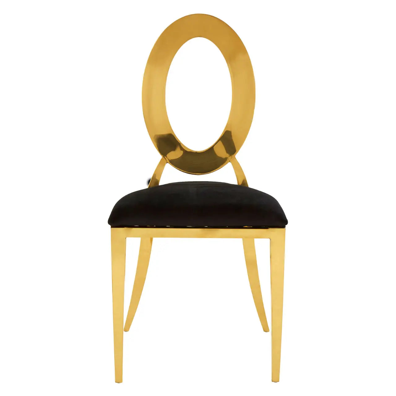 aRmanica SARINA STACKABLE GOLD FRAME DINING CHAIR  X2