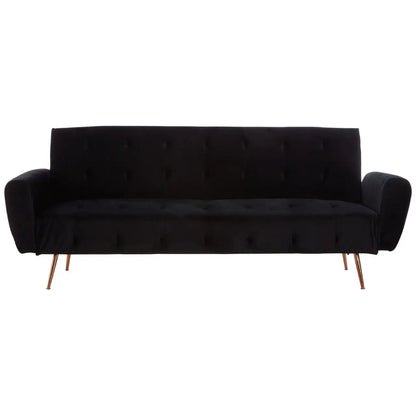 aRmanica HATTON BLACK VELVET SOFA BED