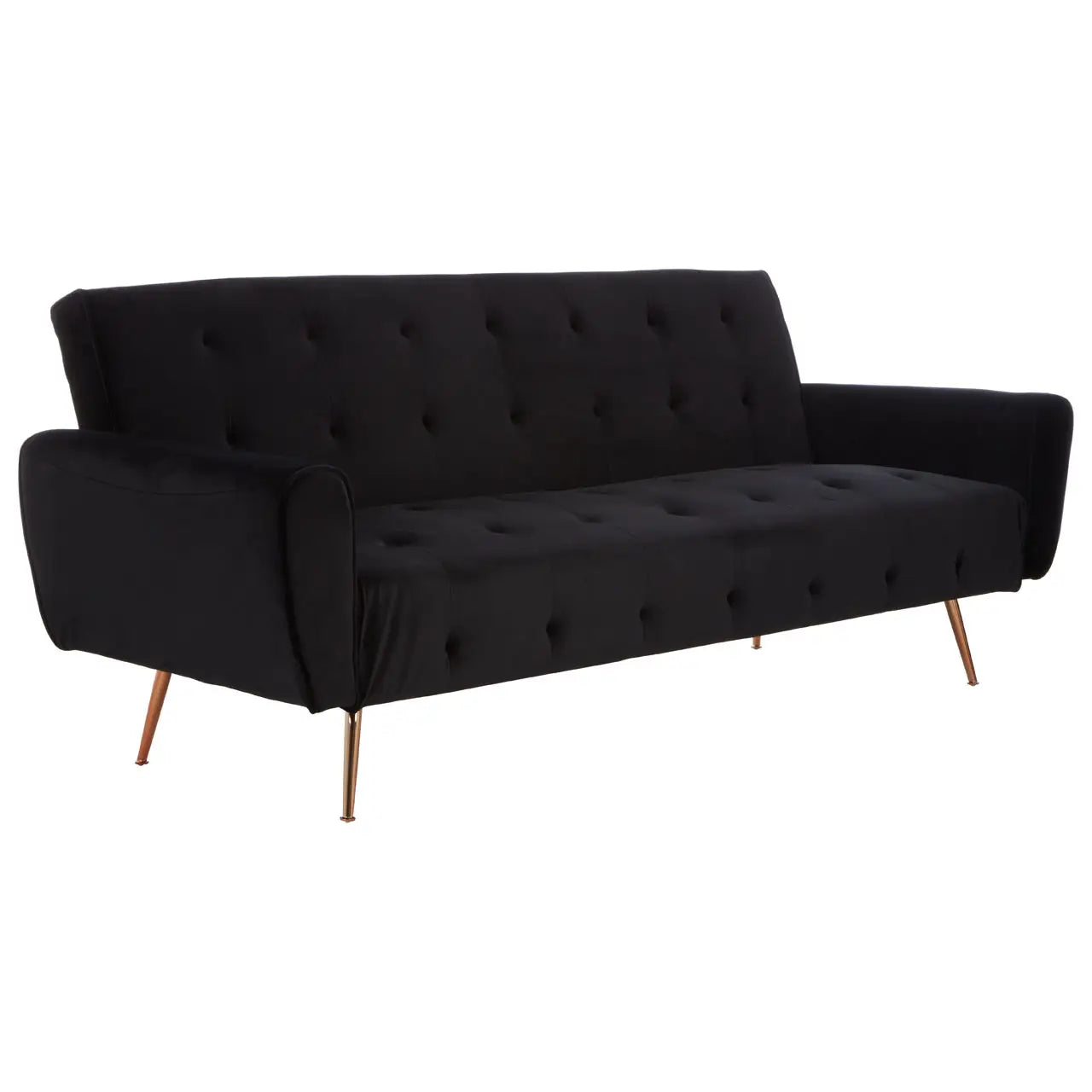 aRmanica HATTON BLACK VELVET SOFA BED