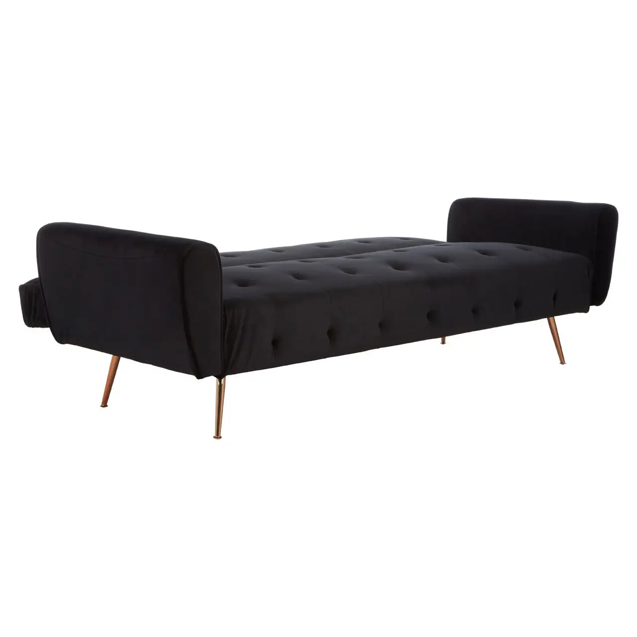 aRmanica HATTON BLACK VELVET SOFA BED