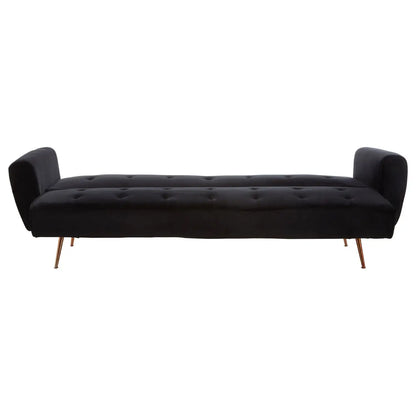 aRmanica HATTON BLACK VELVET SOFA BED